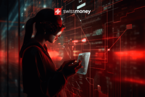 women is calculating her investments data