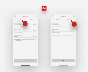 ‘Limit’ or ‘Market’ swissmoney app