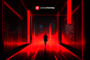 A person, cyber city