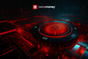 Computer parts looking like a city.