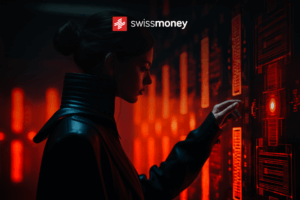 A woman trying to open a bank account