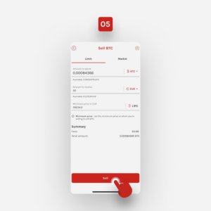 sell crypto assets. swissmoney app