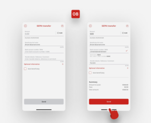 send money on swissmoney app