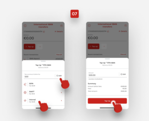 internal transaction. swissmoney app