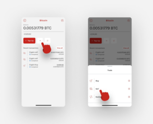 sell crypto. swissmoney app