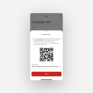 Tron wallet. TRX wallet address. swissmoney app