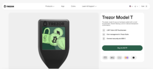 Trezor model T wallet