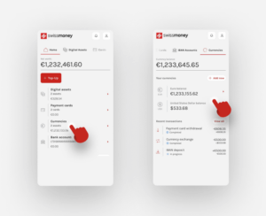 Fiat currencies. swissmoney app