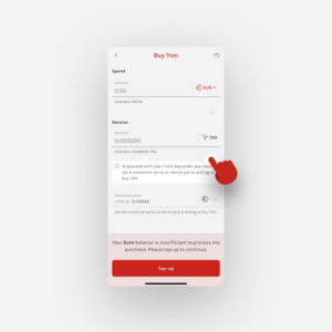 Buy tron. swissmoney app