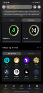 Revolut Crypto Homepage