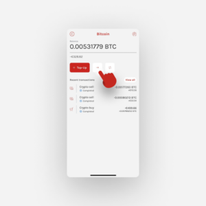 Sending cryptocurrency. swissmoney app